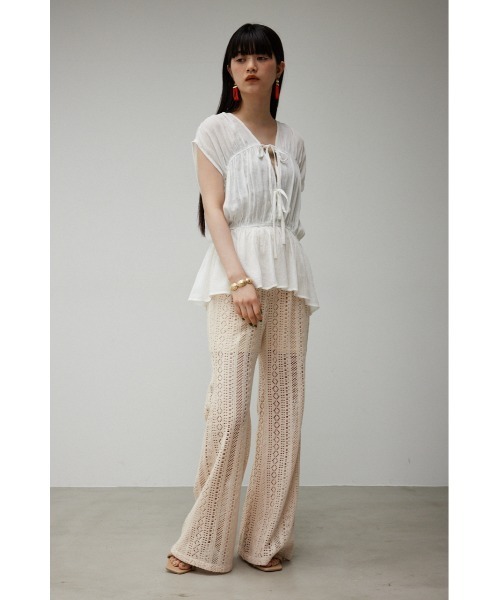 AZUL by moussy（アズールバイマウジー）の「GATHER PEPLUM BLOUSE