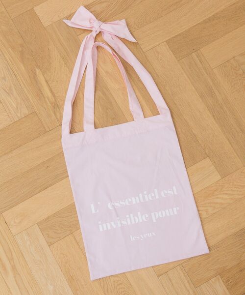 ems excite(エムズエキサイト)の「リボントート(ショルダーバッグ・レディース・ピンク/ナチュラル/ブラック・ONE SIZE)」の9枚目の写真
