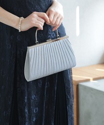 ラメプリーツ 結婚式 オケージョンパーティー ハンド クラッチバッグ