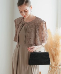 PREFERIR | ラメプリーツ パーティー 結婚式 クラッチバッグ フラップ付きハンドバッグ(クラッチバッグ)