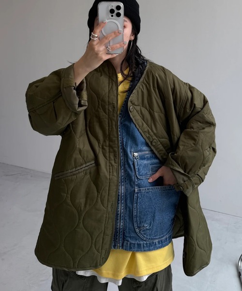 セール】over size quilting liner jacket / オーバーサイズ