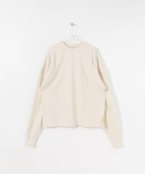 LAATO（ラート）の「PAD LONG TEE（Tシャツ/カットソー・レディース・オフホワイト/ブラウン/グレー・FREE）」の2枚目の写真