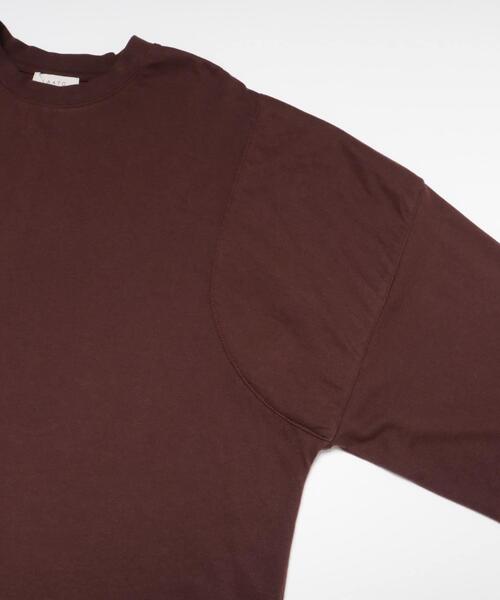 LAATO（ラート）の「PAD LONG TEE（Tシャツ/カットソー・レディース・オフホワイト/ブラウン/グレー・FREE）」の9枚目の写真