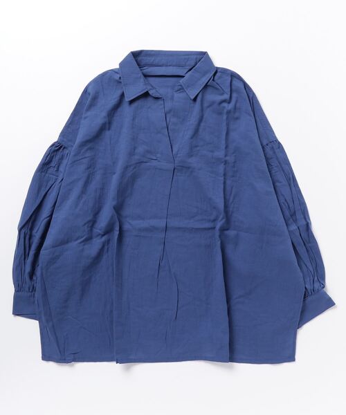terrace(テラス)の「スキッパーシャツブラウス(シャツ/ブラウス・レディース・ブラック/グリーン/インディゴブルー/オフホワイト・MEDIUM)」の17枚目の写真