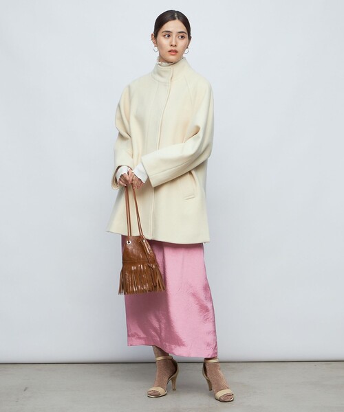 NOLLEY’S（ノーリーズ）の「PONTETORTO スタンドカラーコート（その他アウター・レディース・ブラック/アイボリー/ベージュ・FREE）」の7枚目の写真