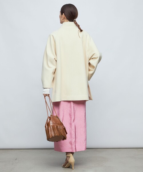 NOLLEY’S（ノーリーズ）の「PONTETORTO スタンドカラーコート（その他アウター・レディース・ブラック/アイボリー/ベージュ・FREE）」の13枚目の写真