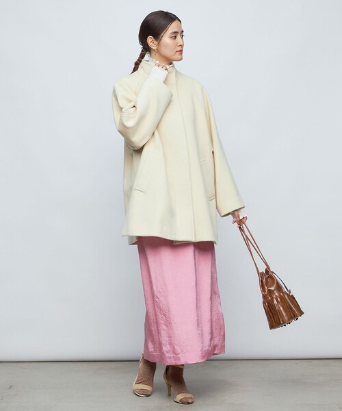 NOLLEY’S（ノーリーズ）の「PONTETORTO スタンドカラーコート（その他アウター・レディース・ブラック/アイボリー/ベージュ・FREE）」の17枚目の写真