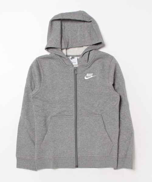 NIKE（ナイキ）の「《NIKEアパレル》ナイキ YTH クラブ フルジップフーディ（パーカー・キッズ・ブラック/グレー・130/140/150/160）」の2枚目の写真