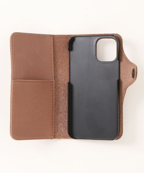 GREEN BOWL（グリーンボウル）の「【日本製】GREENBOWL Lather iphone12mini 対応  5.4inch Case/グリーンボウル レザー アイフォン ケース（スマホケース/カバー・メンズ・モカ/グレー・FREE）」の4枚目の写真