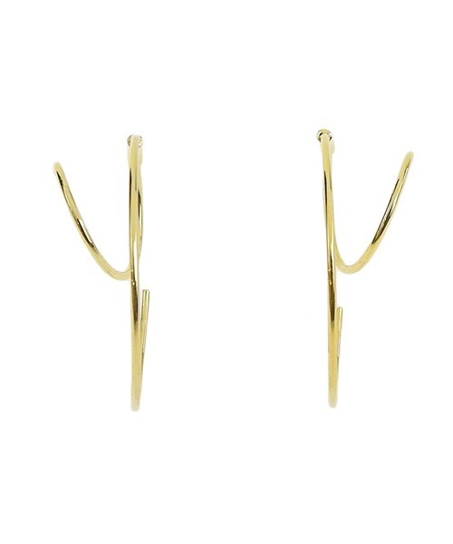 itam（アイタム）の「【itam】アイタム/ スパイラルダブルピアス（ピアス（両耳用）・レディース・シルバー/ゴールド・FREE）」の4枚目の写真