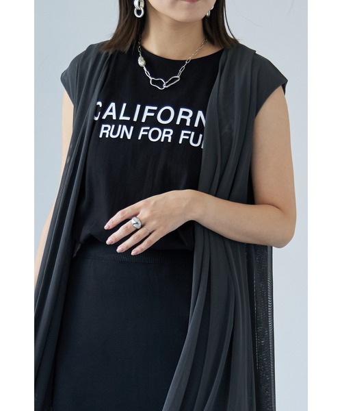 each（イーチ）の「チュールロングジレ（その他トップス・レディース・ブラック/チャコールグレー・FREE）」の14枚目の写真