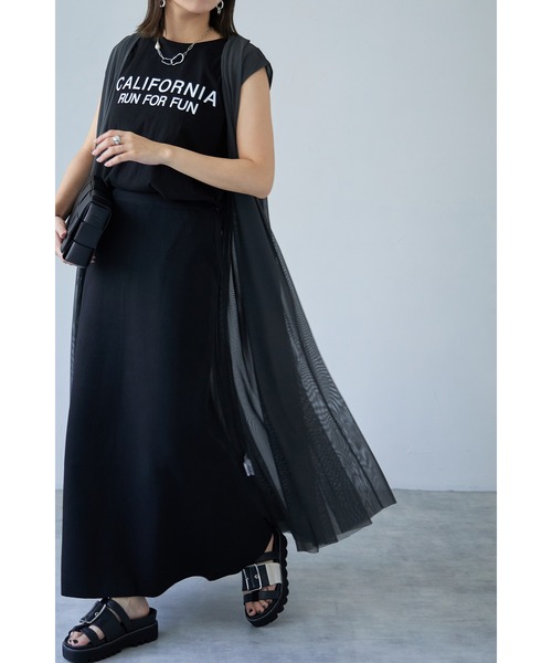 each（イーチ）の「チュールロングジレ（その他トップス・レディース・ブラック/チャコールグレー・FREE）」の20枚目の写真