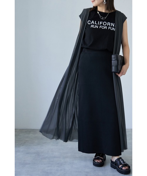 each（イーチ）の「チュールロングジレ（その他トップス）」 - WEAR