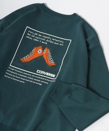 CONVERSE/コンバース オーバーサイズ 裏起毛 ワンポイントロゴ バックプリント サガラ刺繍 スウェット トレーナー レディース メンズ トップス