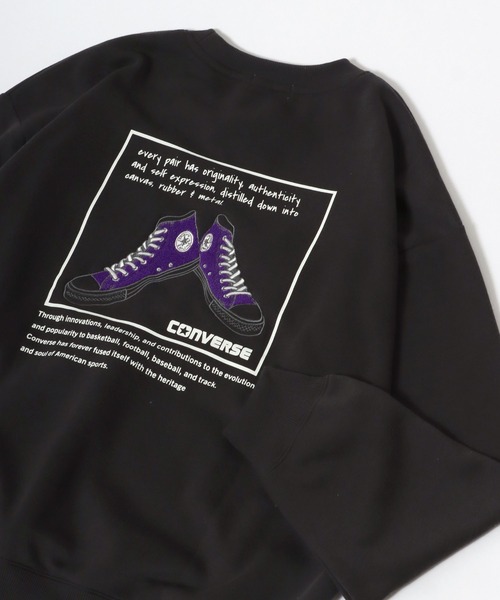 【CONVERSE/コンバース】クラックロゴ グラフィック スウェットトレーナー