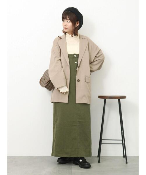 ehka sopo(エヘカソポ)の「Aラインジャンスカ(ワンピース・レディース・チャコールグレー/カーキ/ベージュ・F)」の3枚目の写真