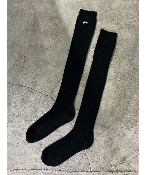 EMODA（エモダ）の「サイドロゴロングソックス（ソックス/靴下・レディース・グレー/ブラック・FREE）」の6枚目の写真