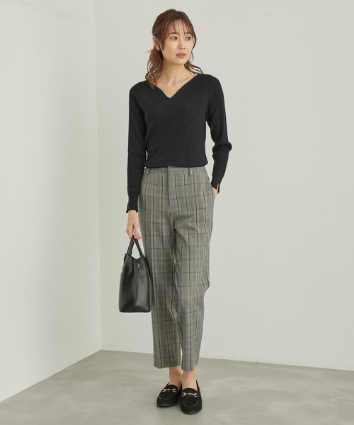 ROPE' PICNIC（ロペピクニック）の「洗濯機OK/ハートネックニットプルオーバー（ニット/セーター・レディース・ピンク/ブラック/ベージュ系その他・38）」の4枚目の写真