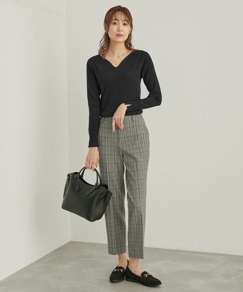 ROPE' PICNIC（ロペピクニック）の「洗濯機OK/ハートネックニットプルオーバー（ニット/セーター・レディース・ピンク/ブラック/ベージュ系その他・38）」の5枚目の写真