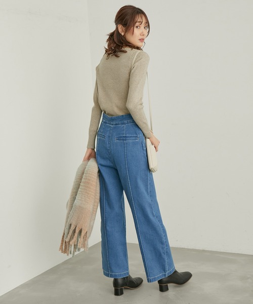 ROPE' PICNIC（ロペピクニック）の「洗濯機OK/ハートネックニットプルオーバー（ニット/セーター・レディース・ピンク/ブラック/ベージュ系その他・38）」の10枚目の写真