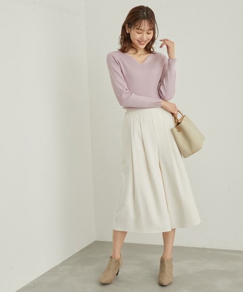 ROPE' PICNIC（ロペピクニック）の「洗濯機OK/ハートネックニットプルオーバー（ニット/セーター・レディース・ピンク/ブラック/ベージュ系その他・38）」の15枚目の写真