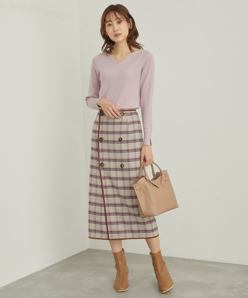 ROPE' PICNIC（ロペピクニック）の「洗濯機OK/ハートネックニットプルオーバー（ニット/セーター・レディース・ピンク/ブラック/ベージュ系その他・38）」の18枚目の写真