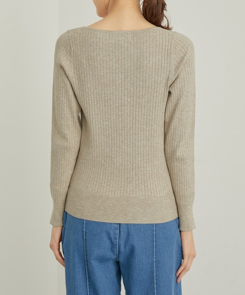 ROPE' PICNIC（ロペピクニック）の「洗濯機OK/ハートネックニットプルオーバー（ニット/セーター・レディース・ピンク/ブラック/ベージュ系その他・38）」の22枚目の写真