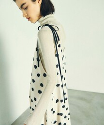 GRACE CONTINENTAL | ドットプリントサテンキャミワンピース(ワンピース)