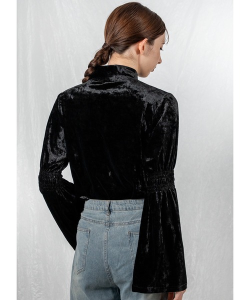 Adoon plain（アドーンプレーン）の「アソートベロアブラウス（シャツ/ブラウス・レディース・カーキ/その他/ブラック・FREE）」の11枚目の写真