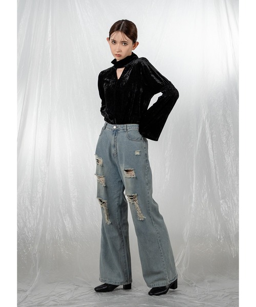 Adoon plain（アドーンプレーン）の「アソートベロアブラウス（シャツ/ブラウス・レディース・カーキ/その他/ブラック・FREE）」の13枚目の写真