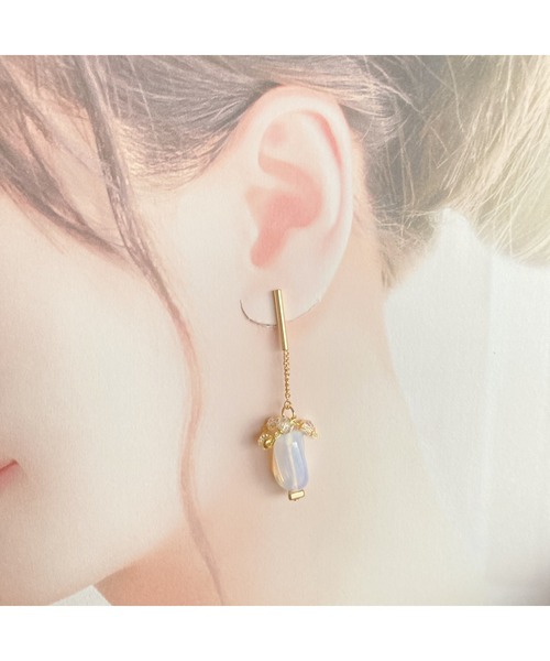tone（トーン）の「【amechan】涙（ピアス）(MA)（ピアス（両耳用）・レディース・ホワイト・FREE）」の7枚目の写真