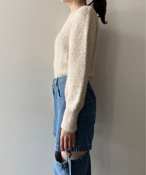 one way（ワンウェイ）の「スパンコールラメシャギーニット（ニット/セーター・レディース・ブルー/ピンク/ベージュ/ホワイト・FREE）」の21枚目の写真