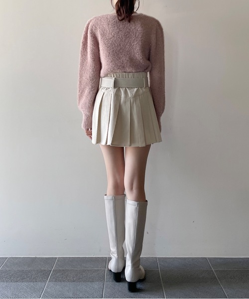 one way（ワンウェイ）の「スパンコールラメシャギーニット（ニット/セーター・レディース・ブルー/ピンク/ベージュ/ホワイト・FREE）」の6枚目の写真