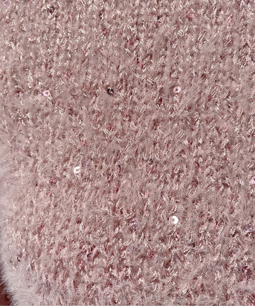 one way（ワンウェイ）の「スパンコールラメシャギーニット（ニット/セーター・レディース・ブルー/ピンク/ベージュ/ホワイト・FREE）」の7枚目の写真