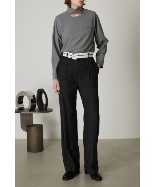 RIM.ARK（リムアーク）の「Double tuck slacks（スラックス・レディース・マジェンタ/ブラック/ライトブラウン・36/38）」の22枚目の写真