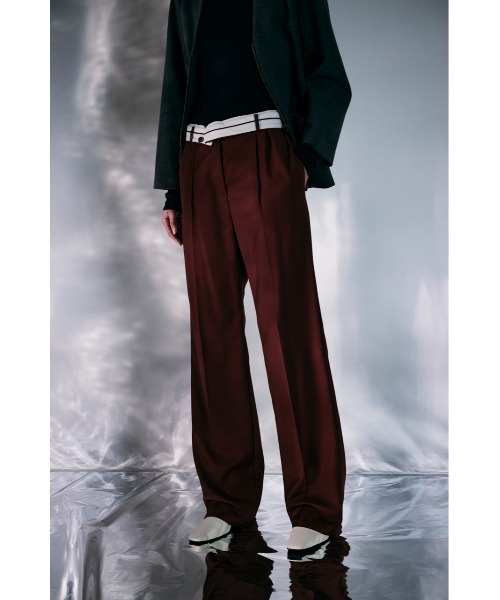 RIM.ARK（リムアーク）の「Double tuck slacks（スラックス・レディース・マジェンタ/ブラック/ライトブラウン・36/38）」の21枚目の写真