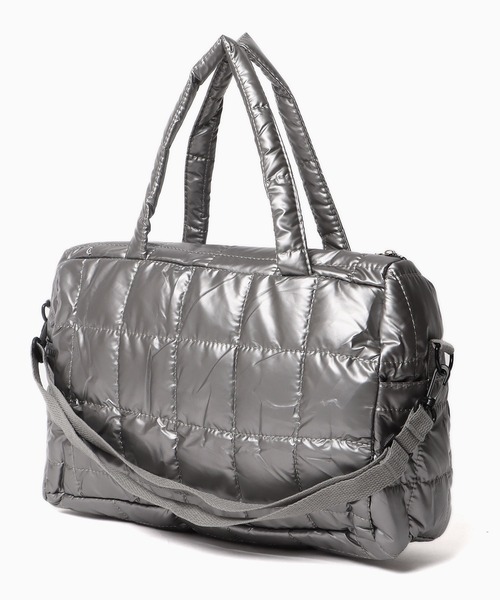 Theater code（シアターコード）の「quilting Boston bag/キルティングバッグ ショルダーバッグ ボストンバッグ ハンドバッグ 2WAY（ショルダーバッグ・メンズ・シルバー/ブラック/ホワイト・FREE）」の16枚目の写真