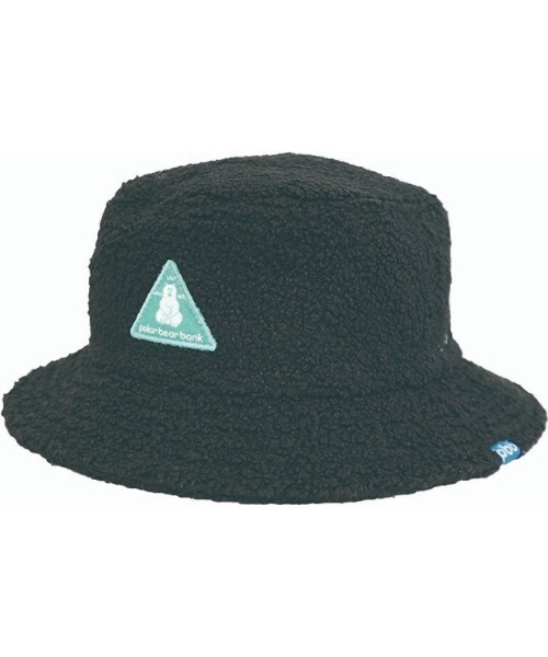 salle de bal（サルデバル）の「POLAR BEAR BANK / ポーラーベアバンク ボア バケットハット ボア トライアングルネーム バケットハット PBB 006 MMI（ハット・レディース・ブラック/グレー/ベージュ/アイボリー/ライトグレー・FREE）」の3枚目の写真