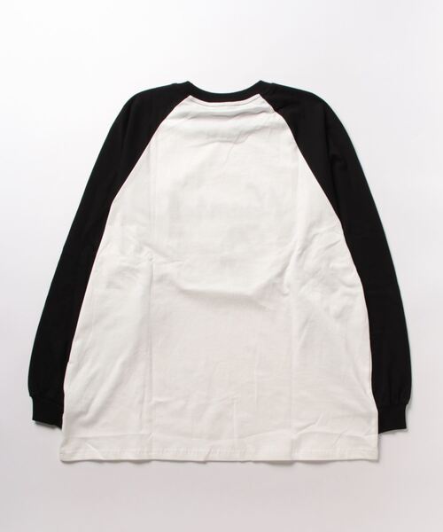 HOOK(フック)の「【HOOK】ポップ風プリントラグランスリーブロングTEE(Tシャツ/カットソー・メンズ・ホワイト/ライトベージュ・XL/M/L)」の11枚目の写真