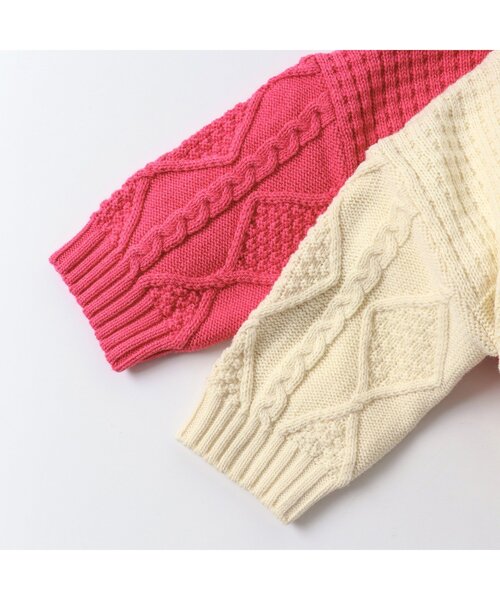 BREEZE（ブリーズ）の「2Pニットセット（ニット/セーター・キッズ・アイボリー/パープル/ピンク・90/140/100/120）」の6枚目の写真