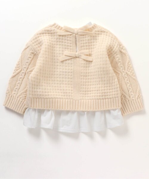 BREEZE（ブリーズ）の「2Pニットセット（ニット/セーター・キッズ・アイボリー/パープル/ピンク・90/140/100/120）」の15枚目の写真