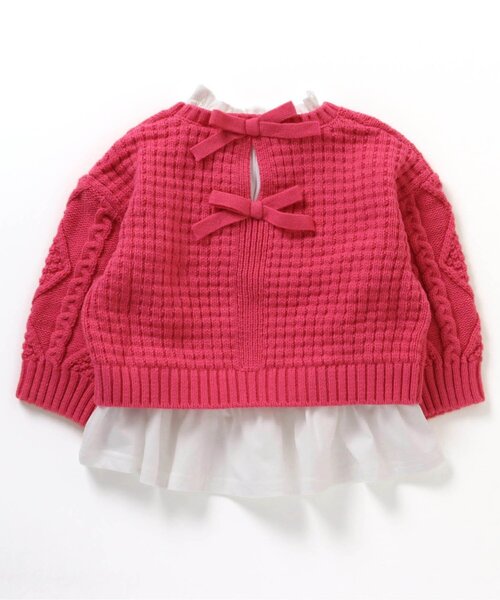 BREEZE（ブリーズ）の「2Pニットセット（ニット/セーター・キッズ・アイボリー/パープル/ピンク・90/140/100/120）」の16枚目の写真