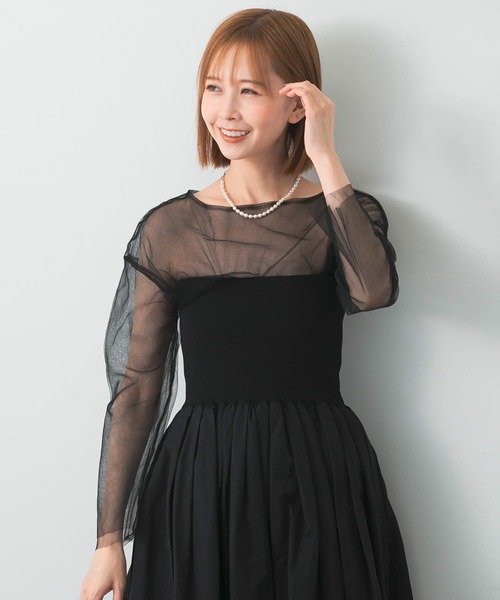 URBAN RESEARCH ROSSO / アーバンリサーチ ロッソ レイヤードチュールブラウス セール】レイヤードチュールブラウス（シャツ/ブラウス）｜URBAN