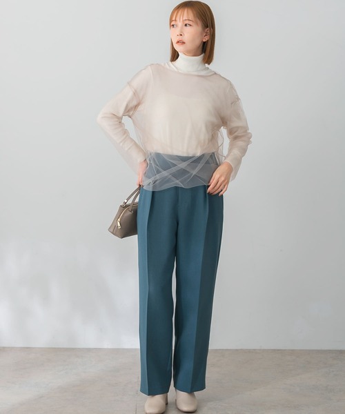 URBAN RESEARCH ROSSO WOMEN（アーバンリサーチ　ロッソ）の「レイヤードチュールブラウス（シャツ/ブラウス・レディース・ブラック/ベージュ・FREE）」の22枚目の写真