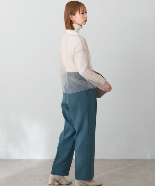 URBAN RESEARCH ROSSO WOMEN（アーバンリサーチ　ロッソ）の「レイヤードチュールブラウス（シャツ/ブラウス・レディース・ブラック/ベージュ・FREE）」の21枚目の写真