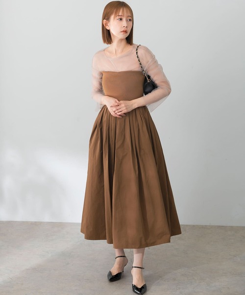 セール】レイヤードチュールブラウス（シャツ/ブラウス）｜URBAN