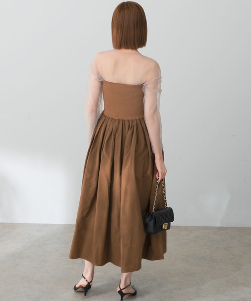 URBAN RESEARCH ROSSO WOMEN（アーバンリサーチ　ロッソ）の「レイヤードチュールブラウス（シャツ/ブラウス・レディース・ブラック/ベージュ・FREE）」の16枚目の写真