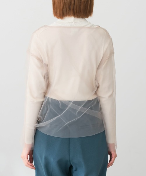 URBAN RESEARCH ROSSO WOMEN（アーバンリサーチ　ロッソ）の「レイヤードチュールブラウス（シャツ/ブラウス・レディース・ブラック/ベージュ・FREE）」の13枚目の写真