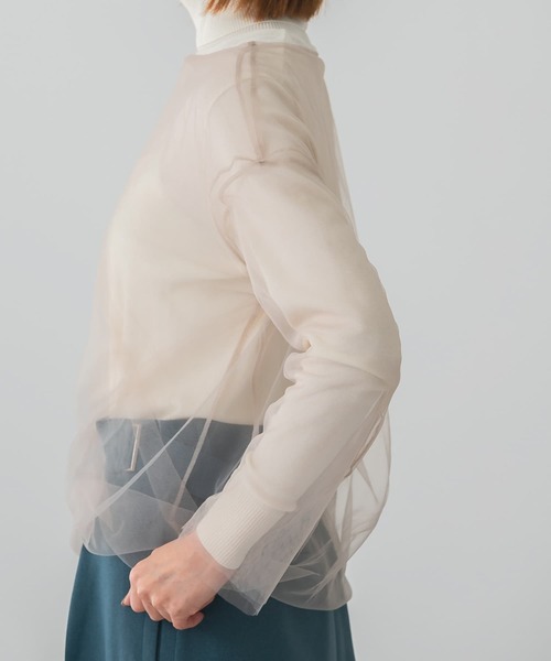 URBAN RESEARCH ROSSO WOMEN（アーバンリサーチ　ロッソ）の「レイヤードチュールブラウス（シャツ/ブラウス・レディース・ブラック/ベージュ・FREE）」の10枚目の写真