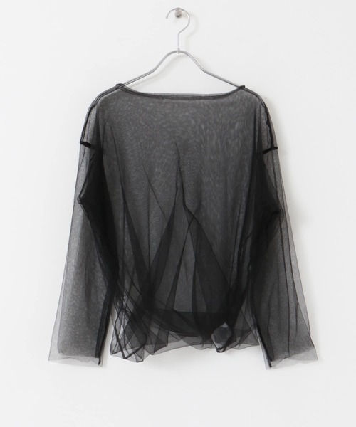 URBAN RESEARCH ROSSO WOMEN（アーバンリサーチ　ロッソ）の「レイヤードチュールブラウス（シャツ/ブラウス・レディース・ブラック/ベージュ・FREE）」の8枚目の写真